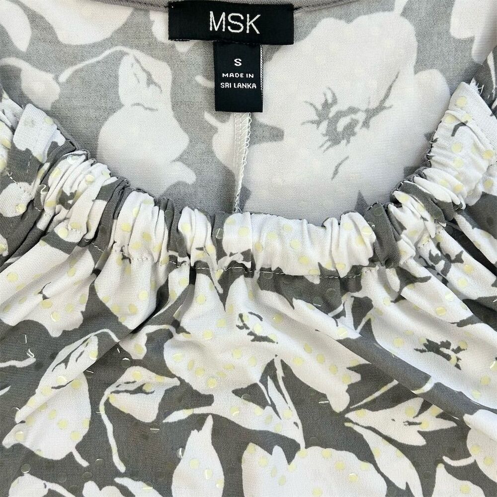 MSK Women's Floral Halter Knee Length Dress Size S Multicolor Casual - Picture 2 of 9